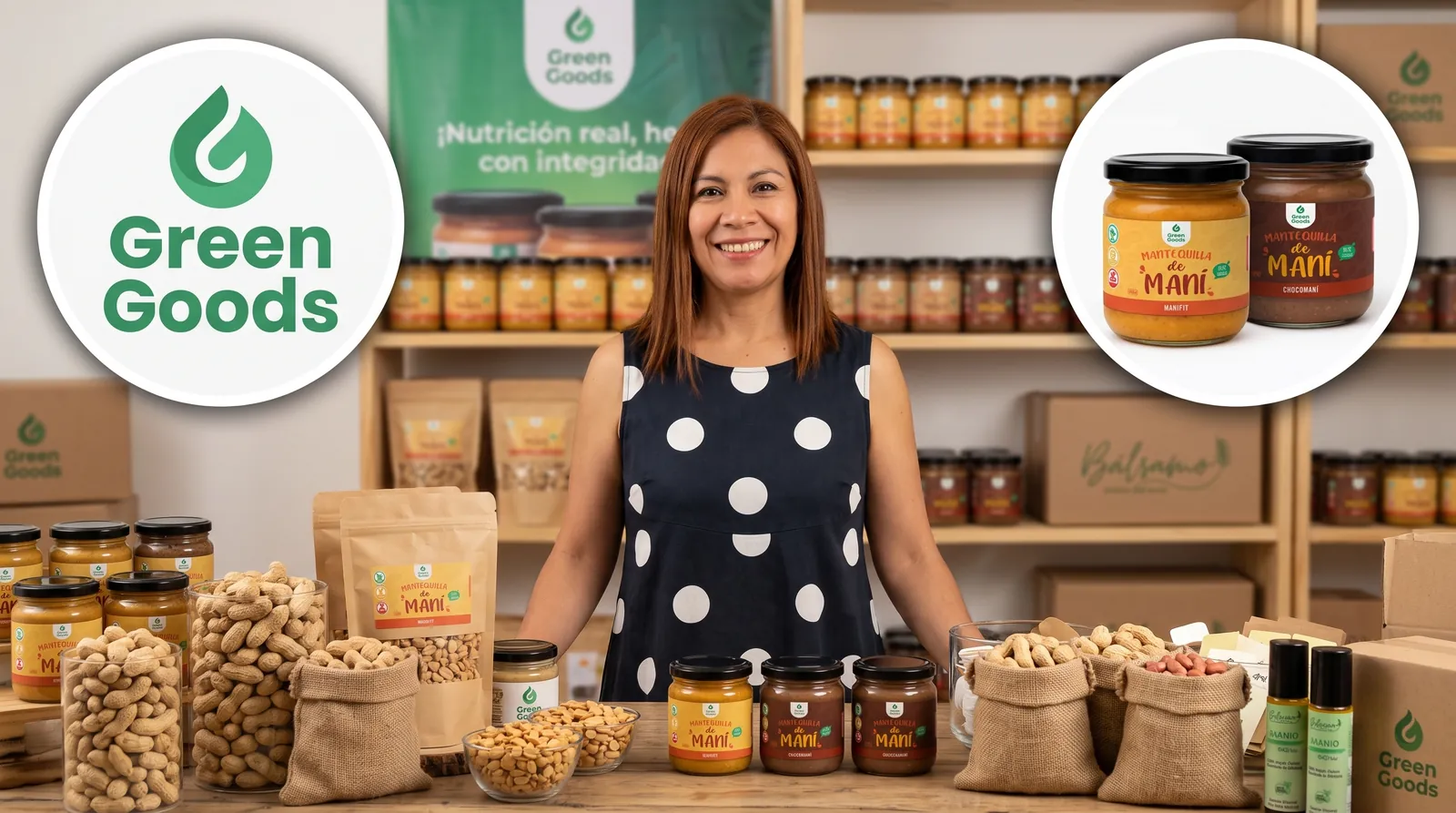 Green Goods: la emprendedora con sus mantequillas de maní
