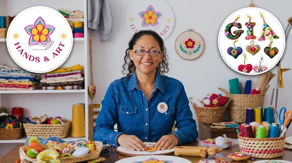Hands & Art: la emprendedora en su taller de bordado